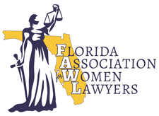 FAWL logo showing Lady Justice and Florida map