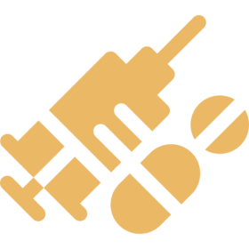 Stylized abstract pattern in yellow tones