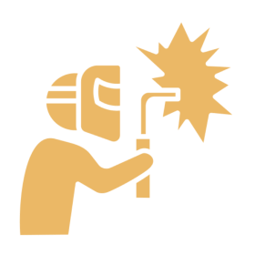 Simplified welding process graphic design