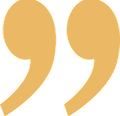 Gold quotation marks illustration