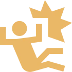 Caution icon showing falling person